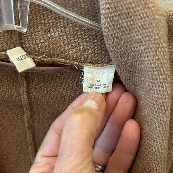 ANTHROPOLOGIE MOTH TAN COTTON WOOL BELTED CARDIGAN JACKET SIZE MEDIUM - Picture 10 of 10